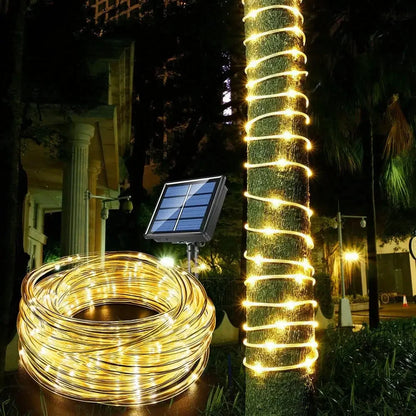 Skanto | LED Solar String Lights - Outdoor Waterproof Lights for Christmas, Garden, Lawn, Trees, Fence and Path Decor