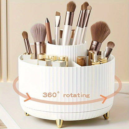 Skanto | GlamSpin – 360° Rotation Makeup & Desk Organizer with 5 Compartments
