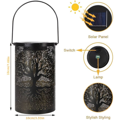 SolarArt Lantern - Luxury Metal Art Decoration Solar Outdoor Lantern | Brehn