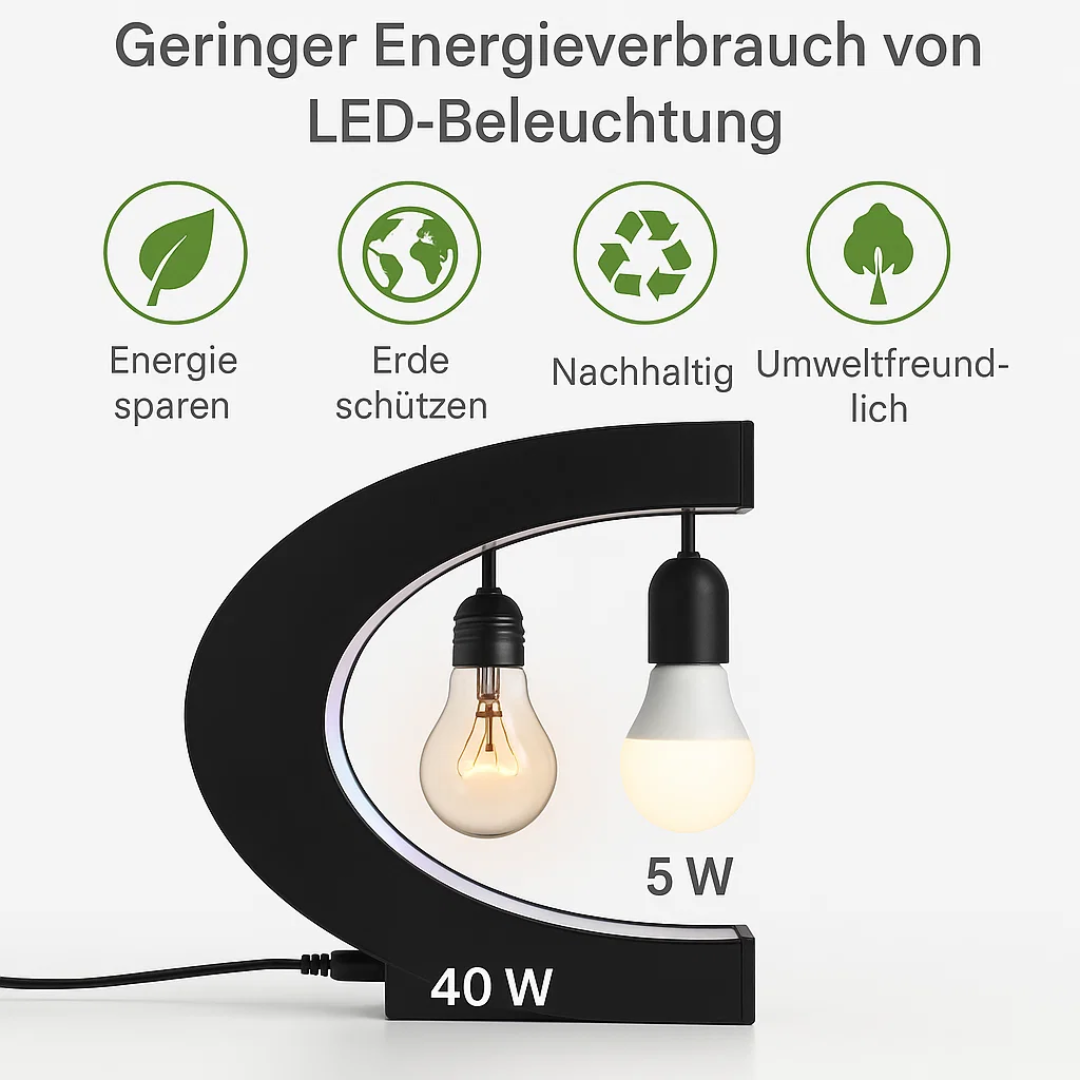 AstroGlobe LED World Globe – Levitating Globe Lamp with Magnetic Suspension