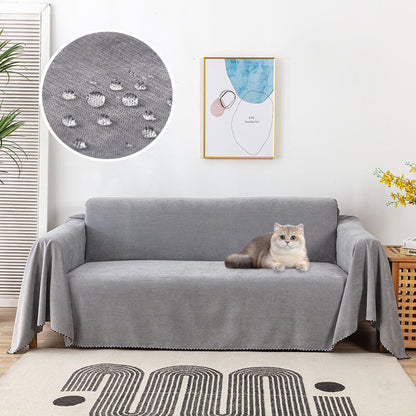 Premium Waterproof Sofa Throw Blanket Covers with Jacquard Edge