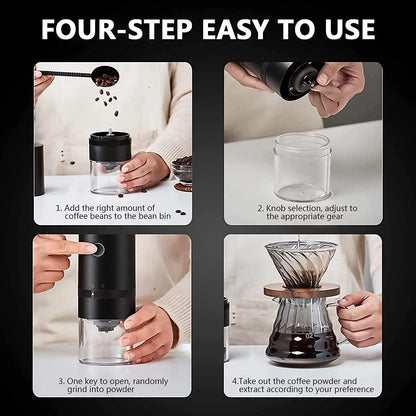 Skanto | Portable Electric Coffee Grinder with USB Type-C Charging & Ceramic Grinder