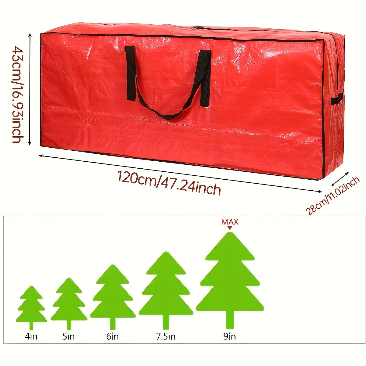 Skanto | Large Storage Bag for Artificial Christmas Trees – Waterproof and Durable Polyester Model TreeTote