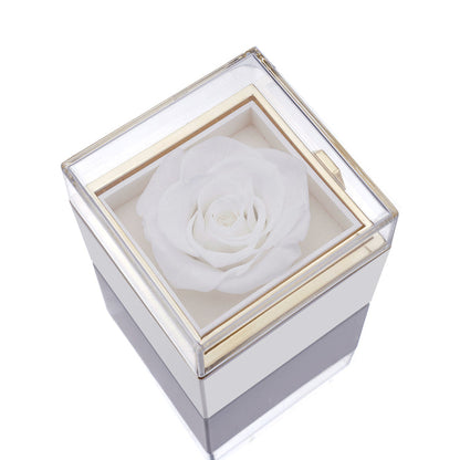 Skanto | [Ideal Gift] Eternal Rose Box - With Engraved Necklace & Artificial Rose