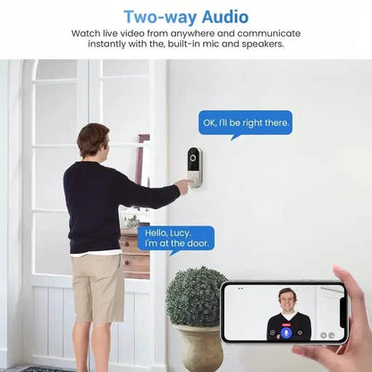BowLift | 1080P HD Smart Doorbell Camera with AI Detection & Night Vision