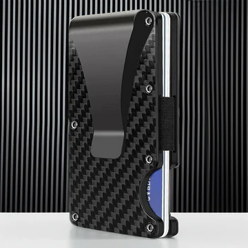 BowLift | RFID Blocking Men's Carbon Fiber Metal Wallet