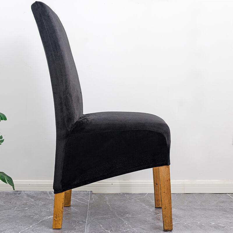 BowLift | Stretch Velvet XL Size Dining Chair Covers x4 | Soft. Stretchable & Non-Slip for Home Dining Room Decoration