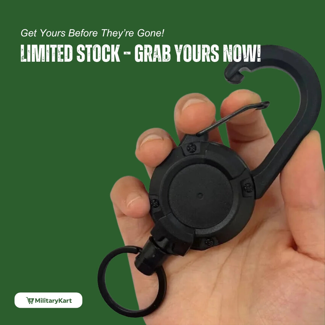 BowLift | Heavy-Duty Tactical Retractable Keychain – Multi-Use Outdoor Carabiner Tool