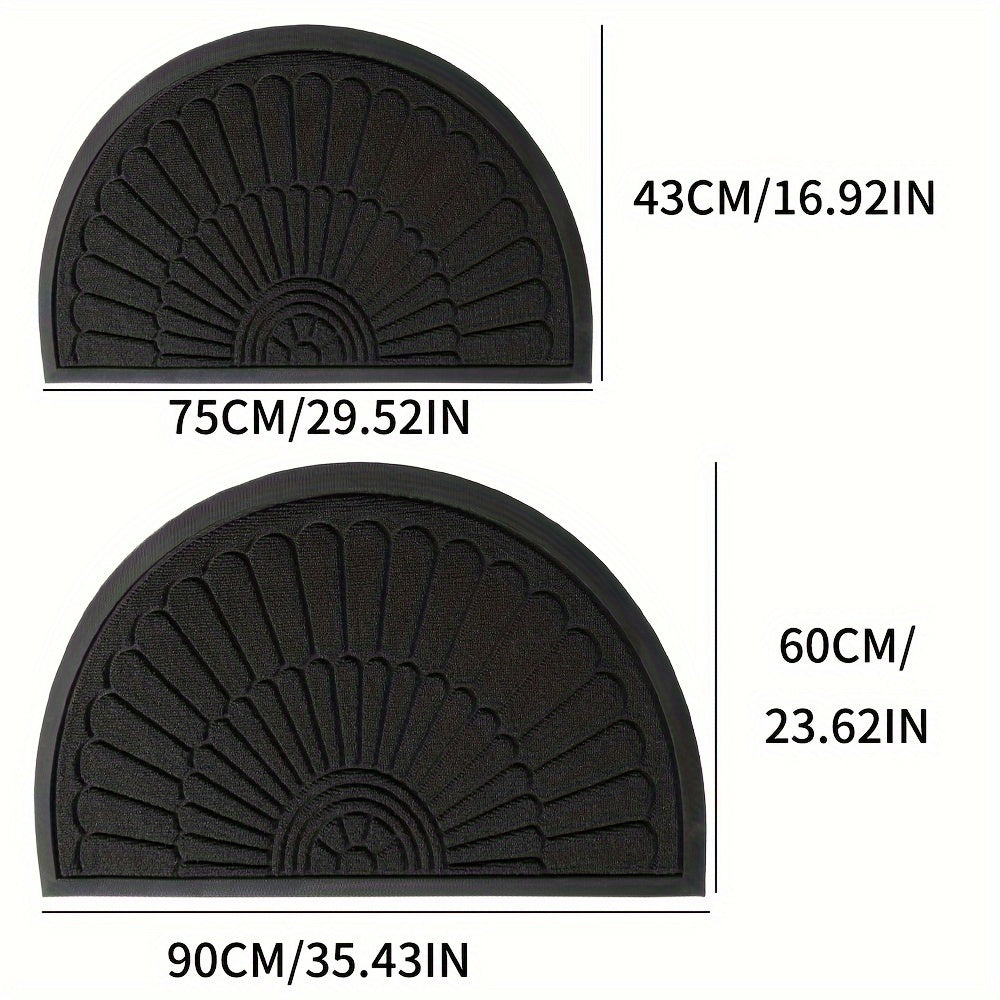 Semi-circular rubber doormat – Durable and non-slip for indoor and outdoor use | Bowlift