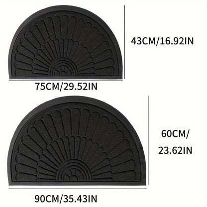 Semi-circular rubber doormat – Durable and non-slip for indoor and outdoor use | Bowlift