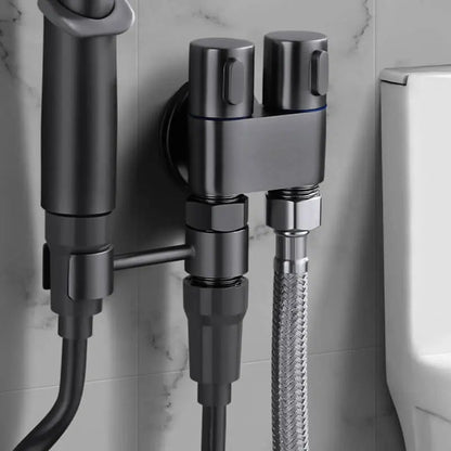 BowLift | Double control valve made of brass – Water supply with matte black finish