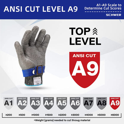 BowLift | Food grade stainless steel mesh metal glove