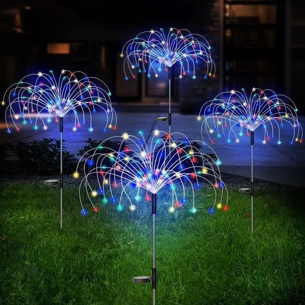 BowLift | Solar Firework String Lights | 90 LED | Waterproof IP65 | Garden & Outdoor Decoration | 95cm