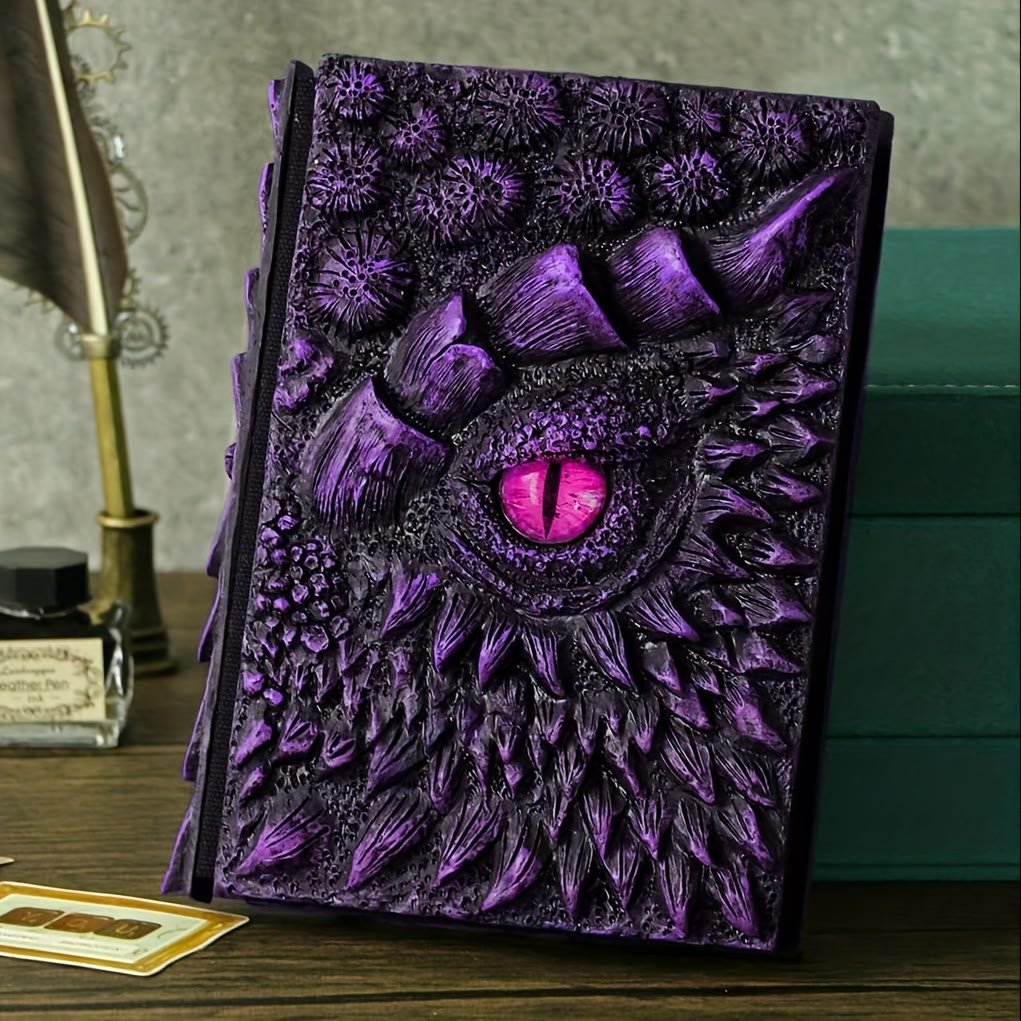 Skanto | Dragon Eye 3D Printed Journal - Handmade Resin Engraved Notebook