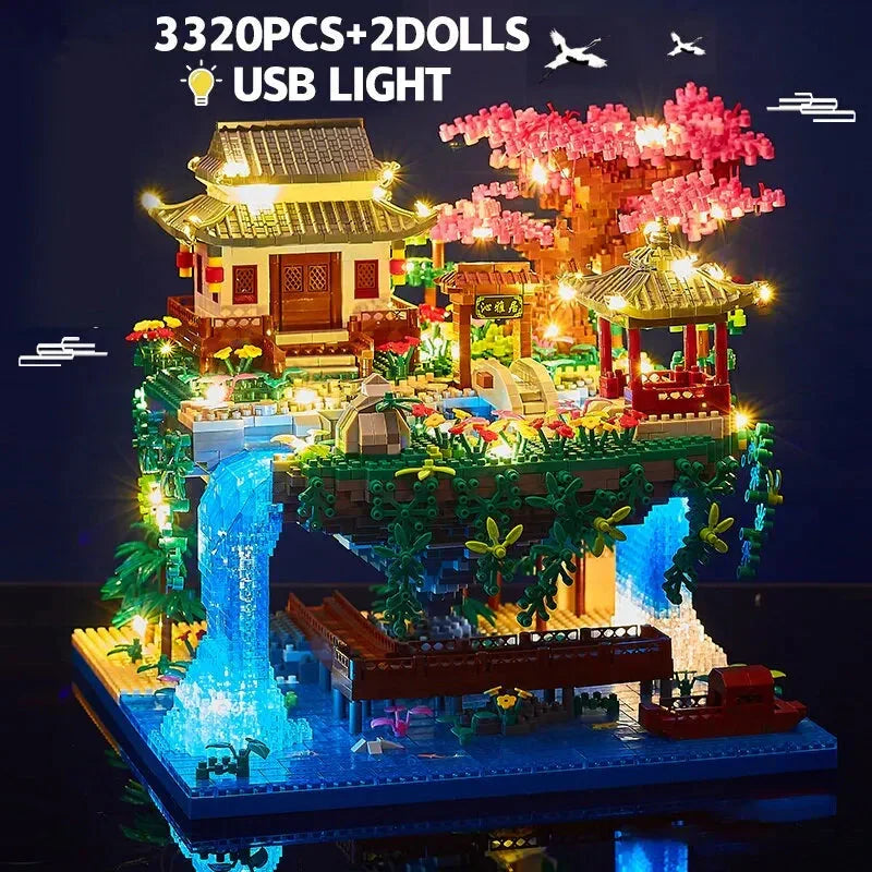 Skanto | Mini Building Set 3320 Pieces with Waterfall Lights