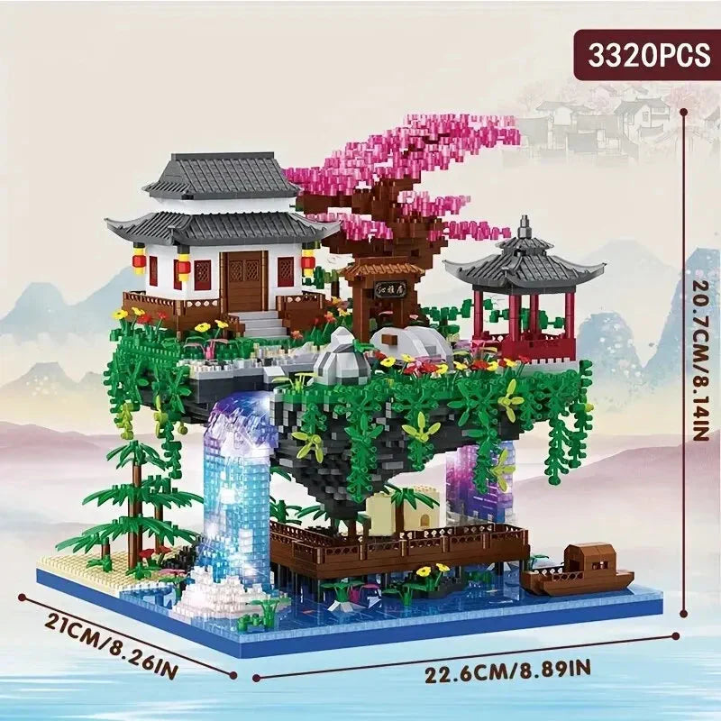 Skanto | Mini Building Set 3320 Pieces with Waterfall Lights