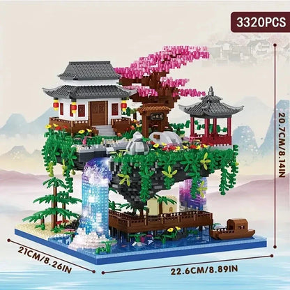 Skanto | Mini Building Set 3320 Pieces with Waterfall Lights
