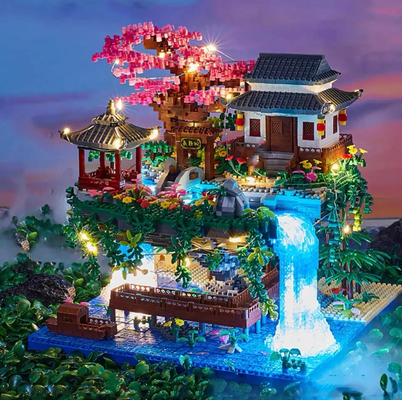 Skanto | Mini Building Set 3320 Pieces with Waterfall Lights