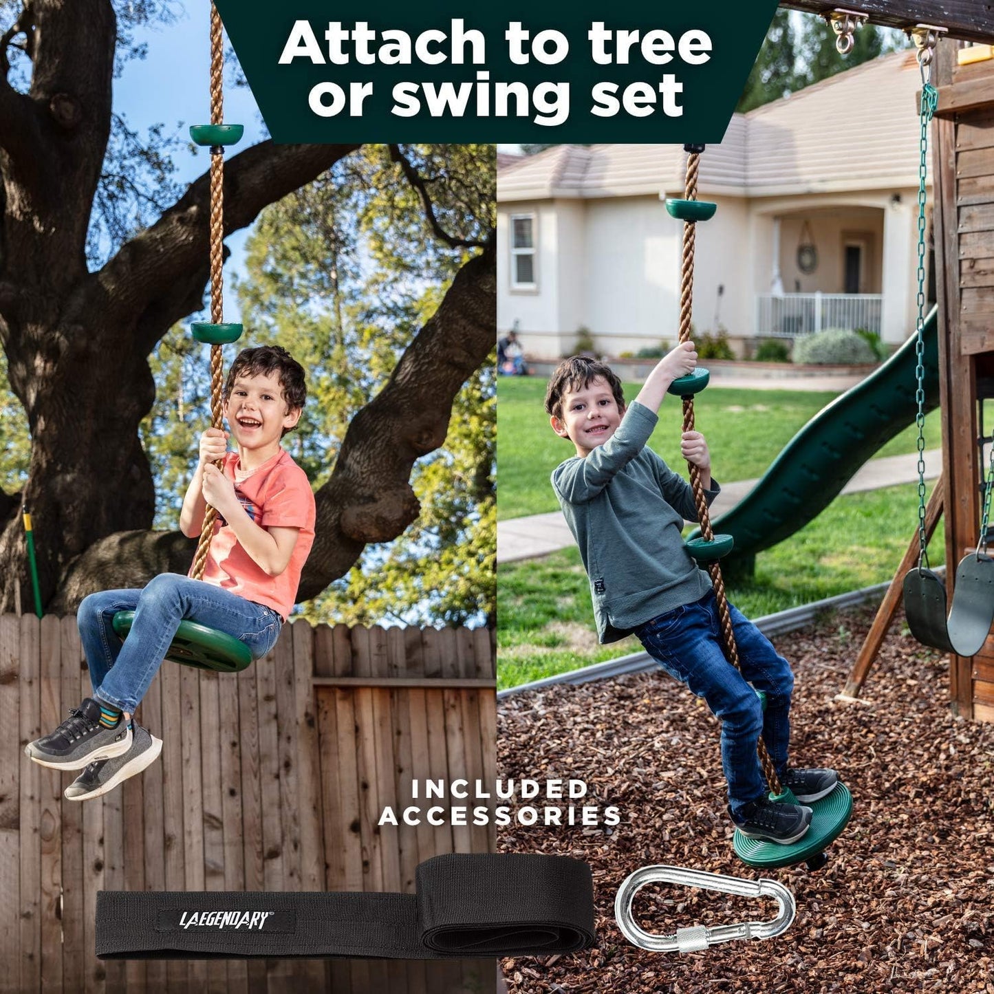 BowLift | Adventurous Tree Swing Set - with Climbing Rope and Platforms for Children