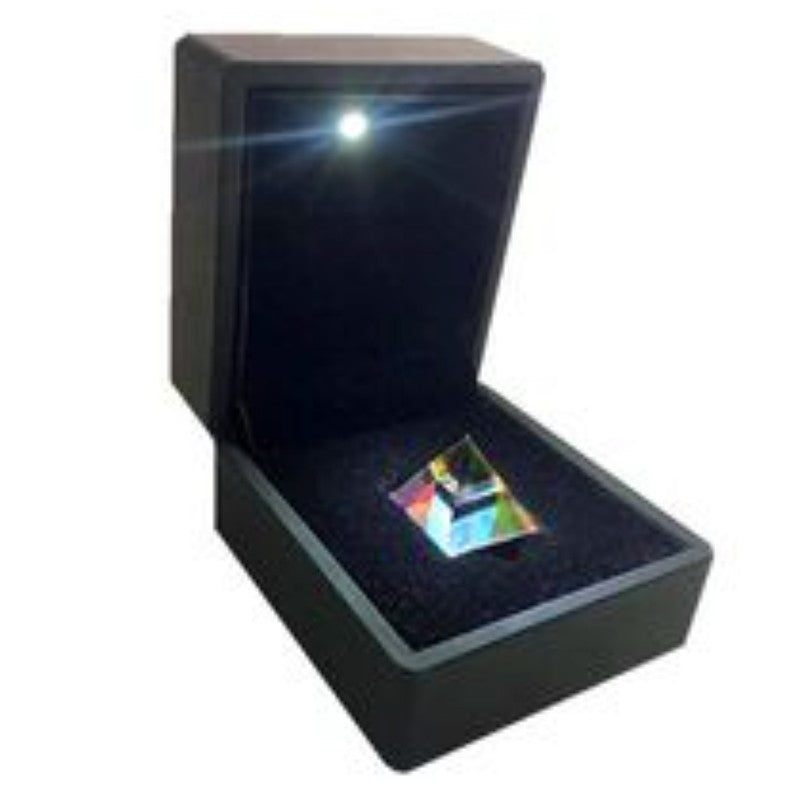 Skanto | Crystal Prism with LED Gift Box, for Teaching, Play, Photography