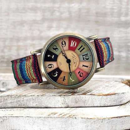 Skanto | Watch with multi-colored rainbow pattern