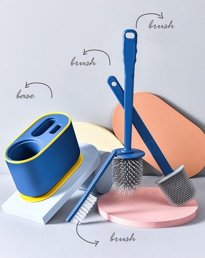 BowLift | Wall-Mounted Toilet Cleaner Drainer Brush Set