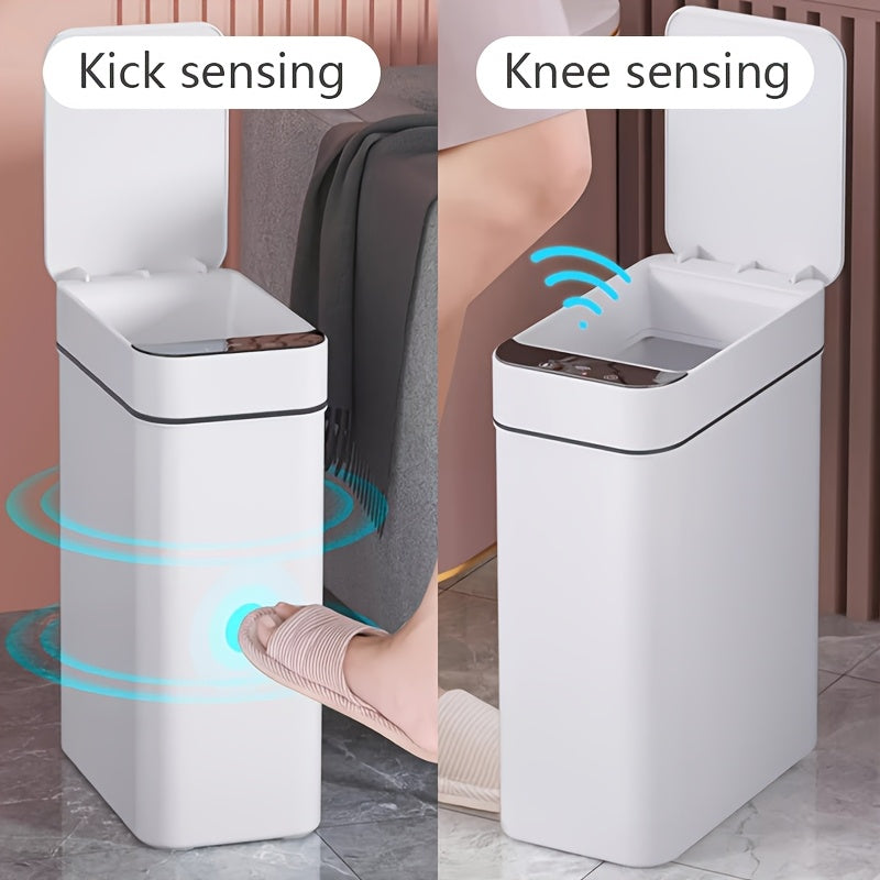 Skanto | Set of 2 Smart Sensor Trash Cans - Touchless and Compact (Black)