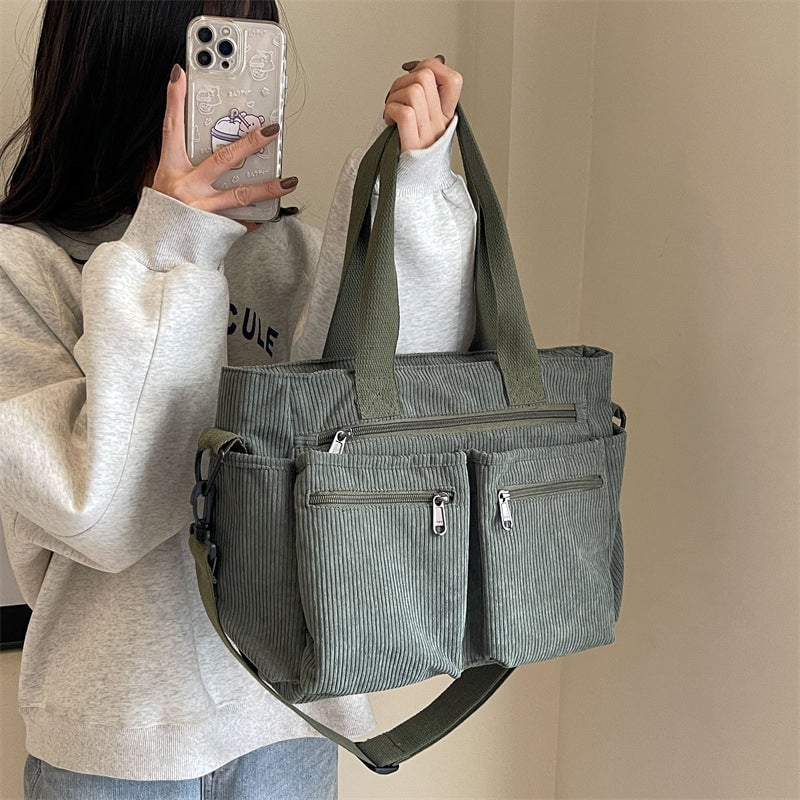 Skanto Skanto | Solid Corduroy Tote Bag