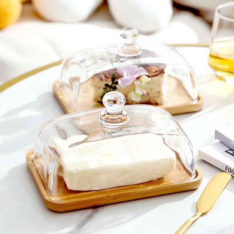 Skanto | Three Butter Dishes with Glass Lids – Elegant Serveware