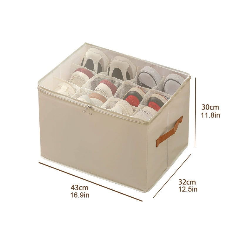 BowLift | Collapsible Shoe Organizer Box with Transparent Lid