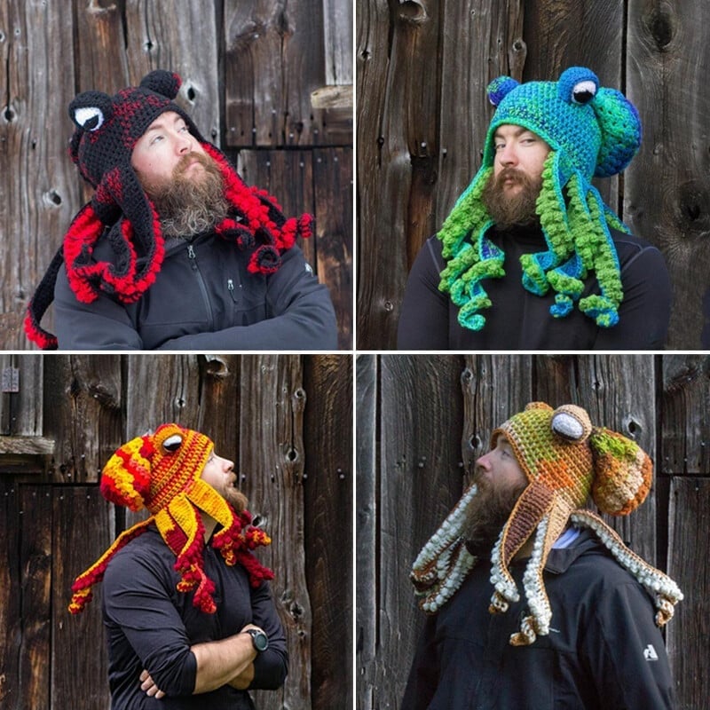 Skanto | Crochet Octopus Hat – Unique Hat with Tentacles for Costume & Winter (Gift Idea)
