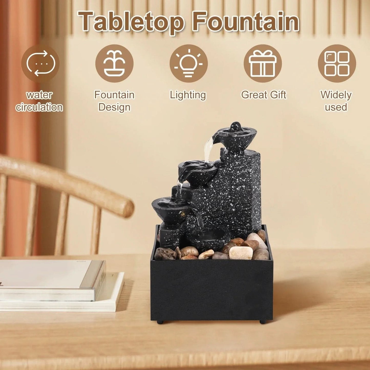 Skanto | RuheMoment LED Fountain – Calming Atmosphere in Modern Design