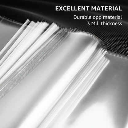 Skanto | Premium Clear Vinyl Protector - 12.75" LP & Gatefold Sleeves, Durable 3mil Thickness - Ideal for Gift Wrapping