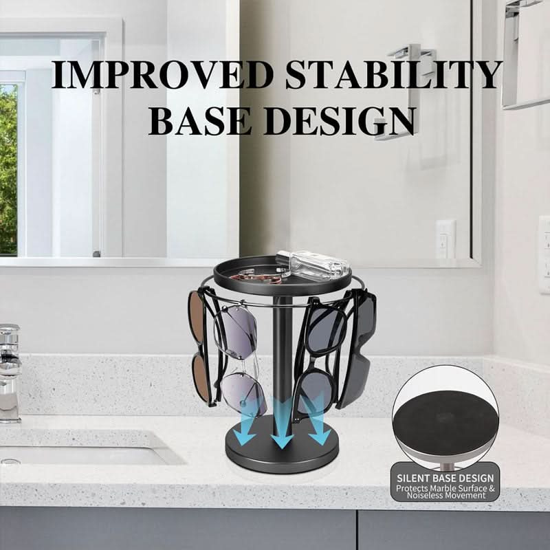 Skanto | 360° Rotating Glasses Stand for Elegant Storage