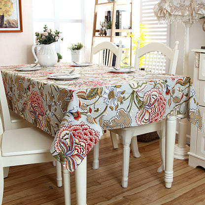 Ornate Floral Design Tablecloth