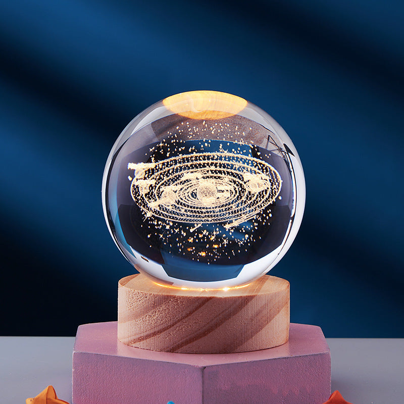 3D Crystal Ball Night Lamp