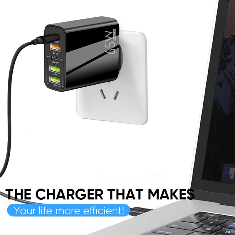 Multi-Port Adapter 65W Fast Charger - US Standard