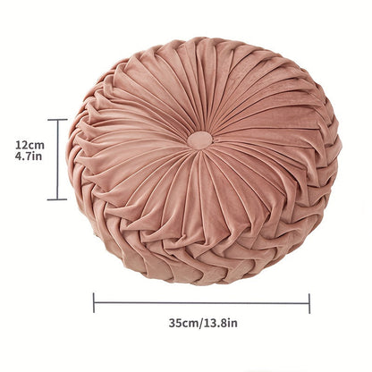 Round Velvet Cushion – Soft Decorative Cushion for Living Room, Bedroom and Office, Perfect as a Floor Cushion or Sofa Decoration | Brehn
