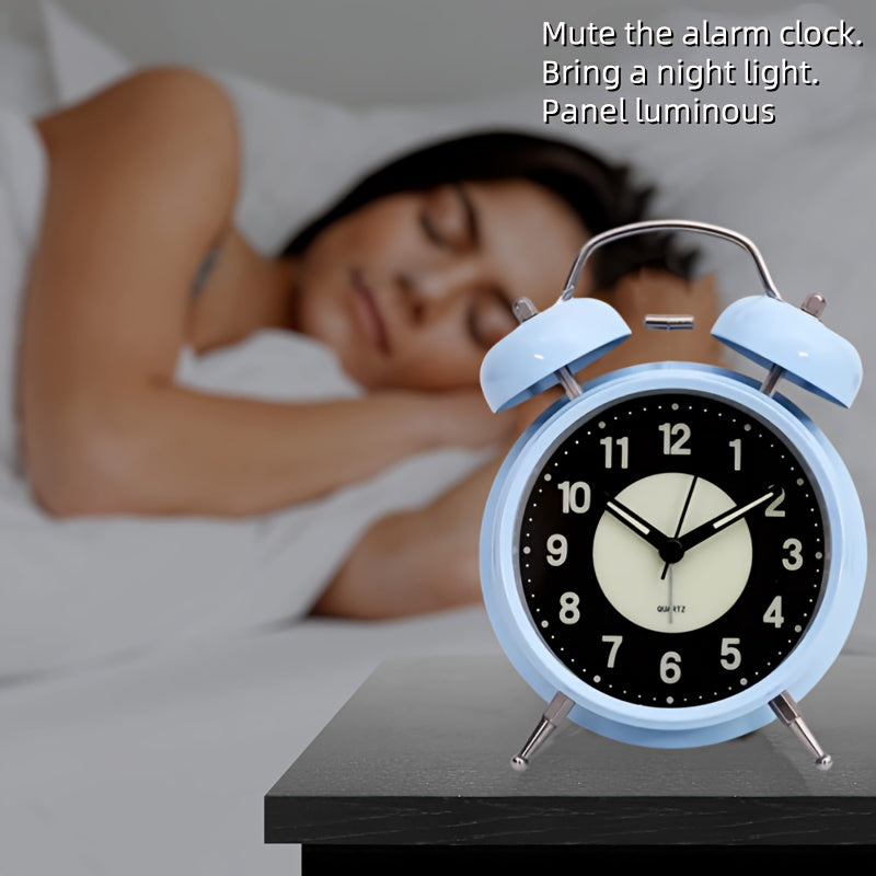 Skanto | LuminousTime - Elegant Metal Alarm Clock with Gentle Lighting for Peaceful Mornings and Evenings