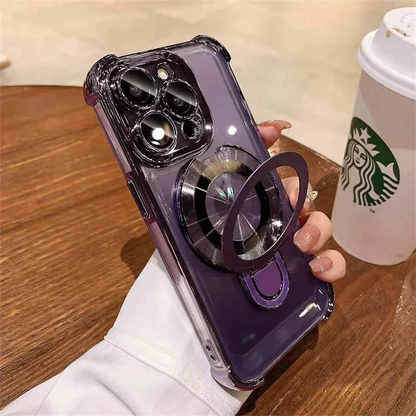 High-quality magnetic iPhone case with MagSafe stand and shock protection