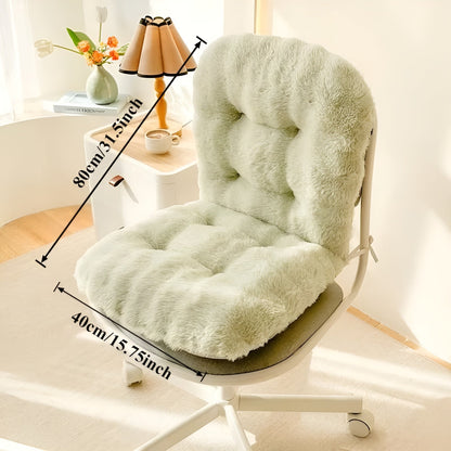 Soft faux fur seat cushion – extra thick and cozy | Perfect for armchairs and sofas