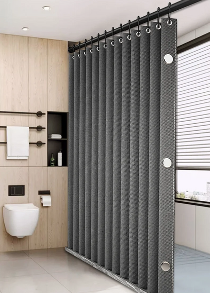 MagnaFold Foldable Shower Curtain with Magnets Bowlift