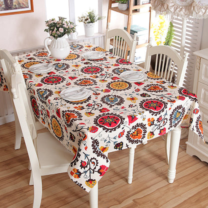 Vibrant Floral Pattern Tablecloth