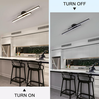 Skanto | Modern Aluminum Semi Flush Mount LED Ceiling Light | Minimalist Design for Living Room, Bedroom & Hallway