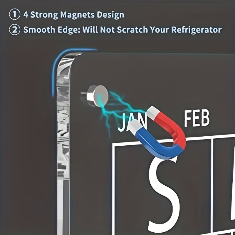 Skanto | Magnetic Fridge Planner [Permanently Reusable]