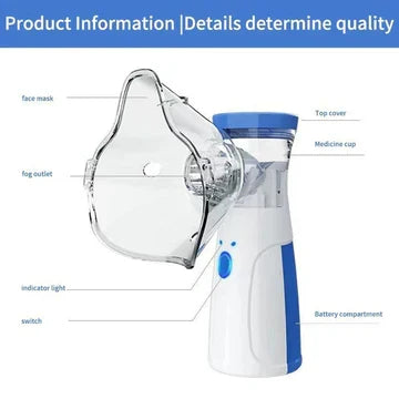 Skanto Portable Mini Mesh Nebulizer for Adults and Children