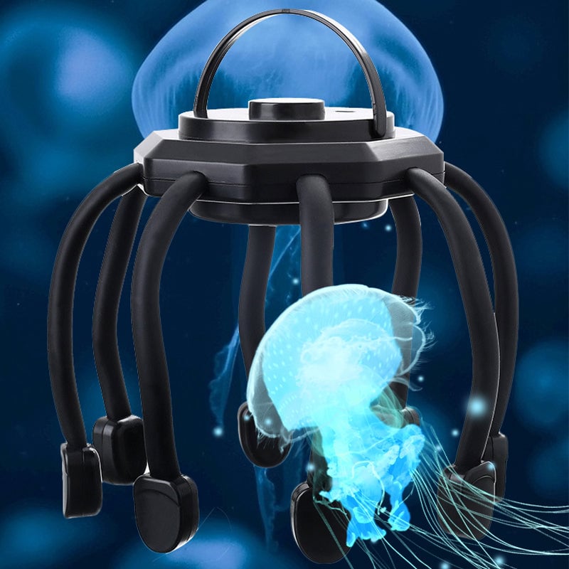 Octopus-themed head massager