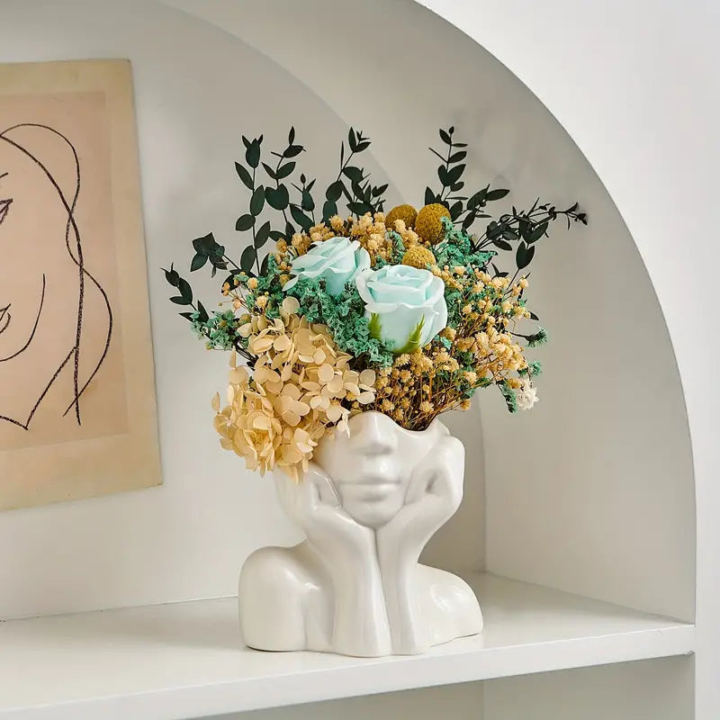 "Unique and Modern Ceramic Vase, Decorative Flower Pot for Living Room and Office" | Skanto