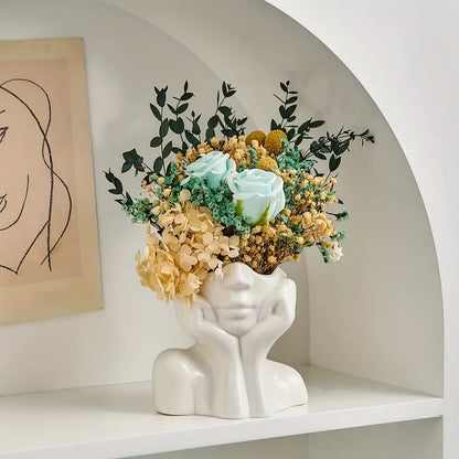 "Unique and Modern Ceramic Vase, Decorative Flower Pot for Living Room and Office" | Skanto