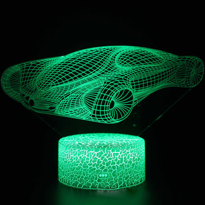 Sports car series 3d night light LED stereo light illusion lamp USB bedside table lamp modeling lamp dimming
